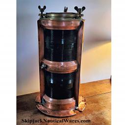 Copper & Brass Double Stack Starboard Light, Meteorite, Great Britain